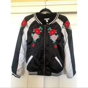 AQUA Silk Bomber Jacket